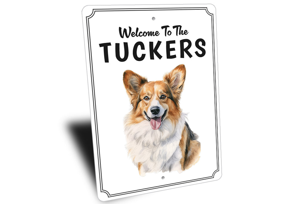 Pembroke Welsh Corgi Welcome To Sign