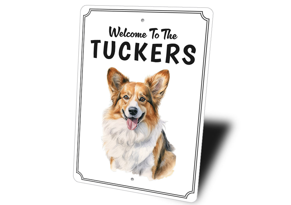 Pembroke Welsh Corgi Welcome To Sign