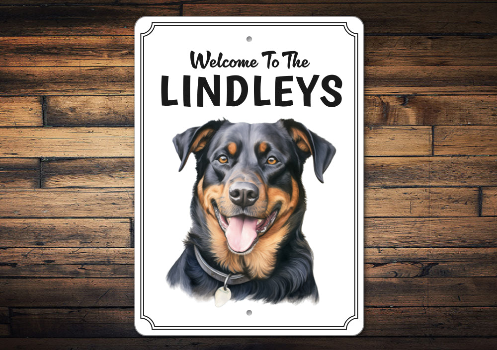 Rottweiler Welcome To Personalized Sign