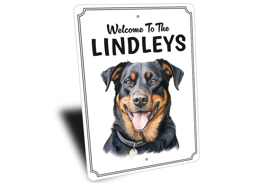 Rottweiler Welcome To Personalized Sign