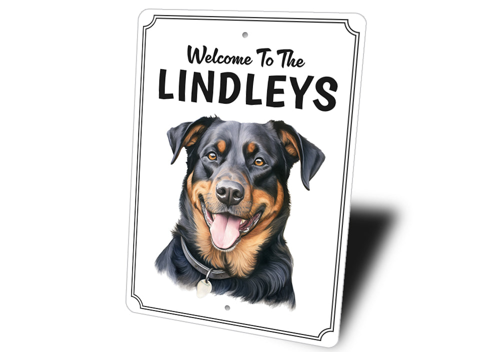 Rottweiler Welcome To Personalized Sign