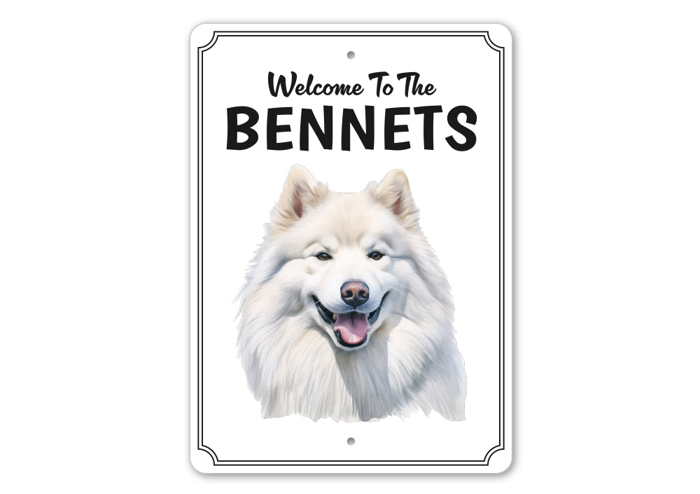 Samoyed Welcome To Personalized Sign