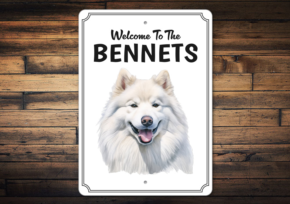 Samoyed Welcome To Personalized Sign