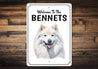 Samoyed Welcome To Personalized Sign
