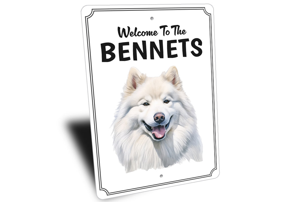 Samoyed Welcome To Personalized Sign