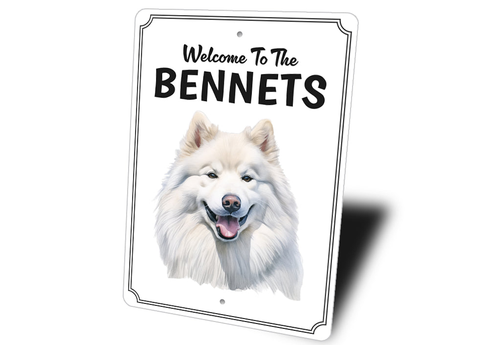Samoyed Welcome To Personalized Sign