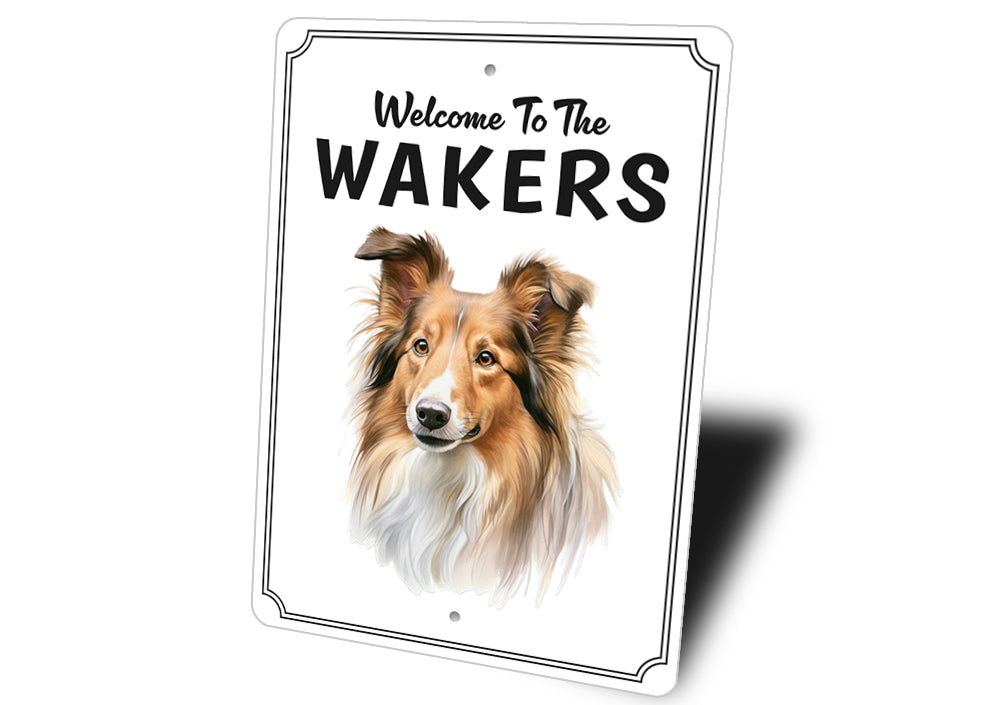 Shetland Sheepdog Welcome To Sign