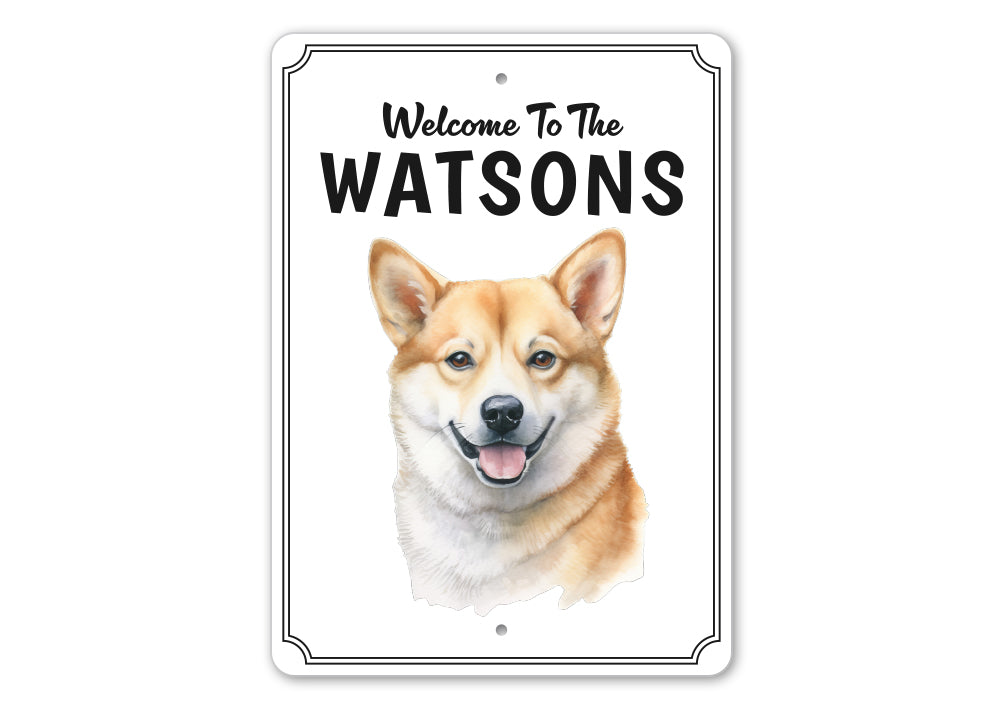Shiba Inu Welcome To Personalized Sign