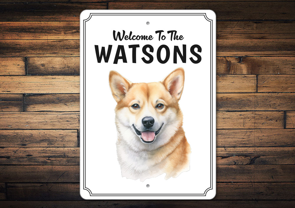 Shiba Inu Welcome To Personalized Sign