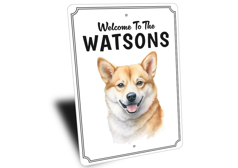 Shiba Inu Welcome To Personalized Sign