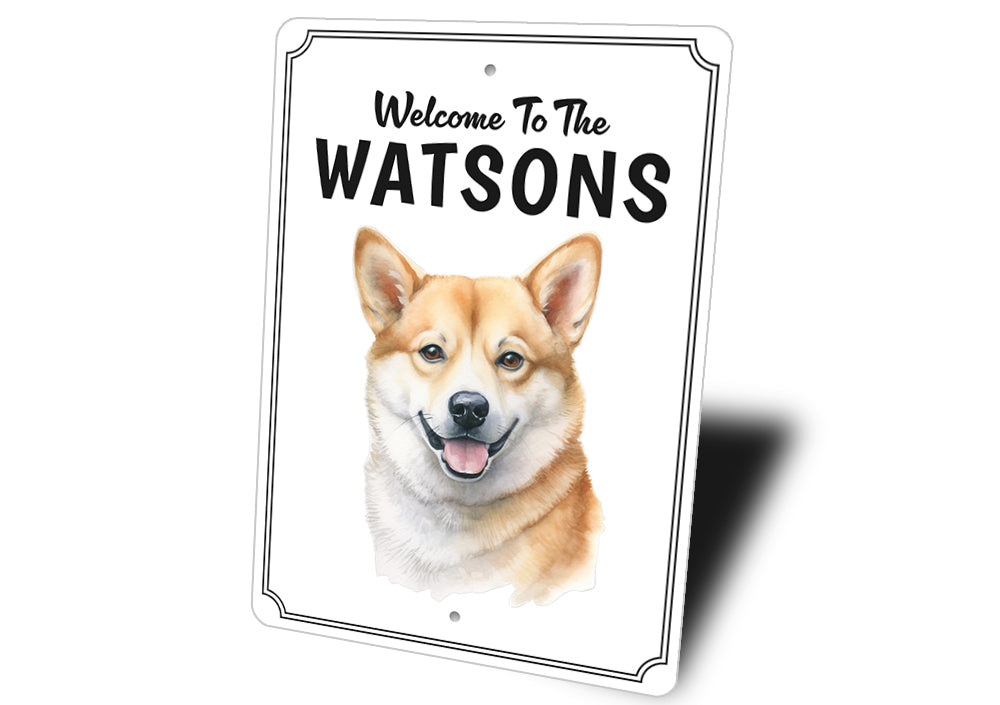 Shiba Inu Welcome To Personalized Sign