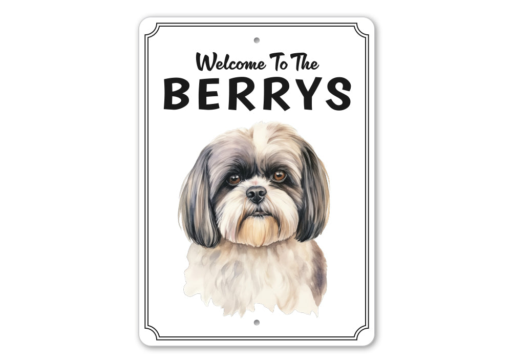 Shih Tzu Welcome To Personalized Sign