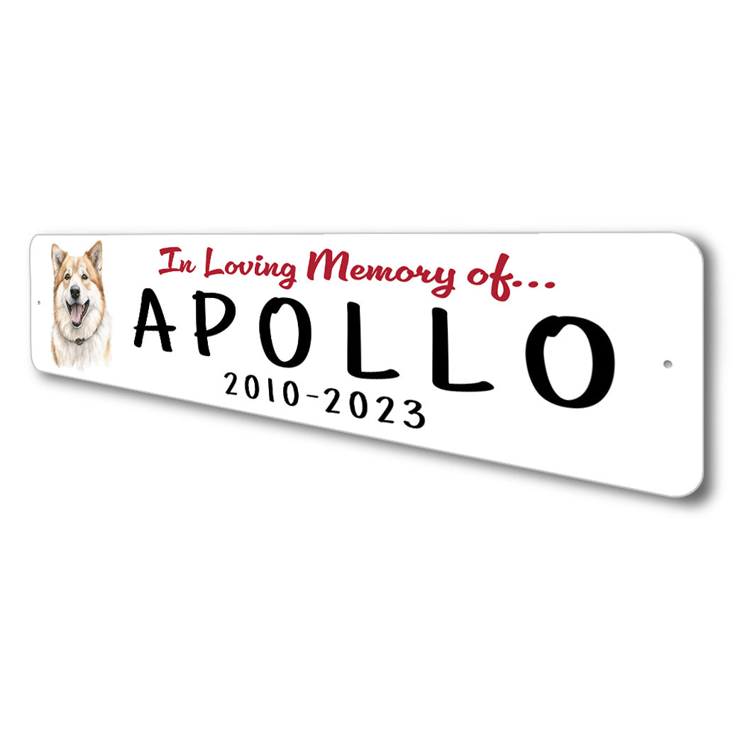 Akita Inu In Loving Memory Pet Sign