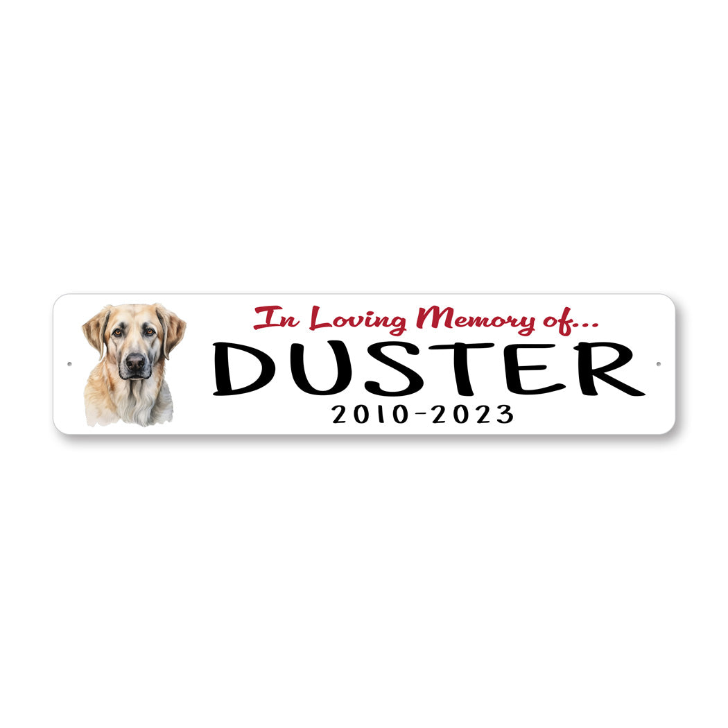 Anatolian Shepherd Dog In Loving Memory Pet Sign