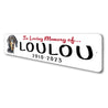 Black And Tan Coonhound In Loving Memory Pet Sign