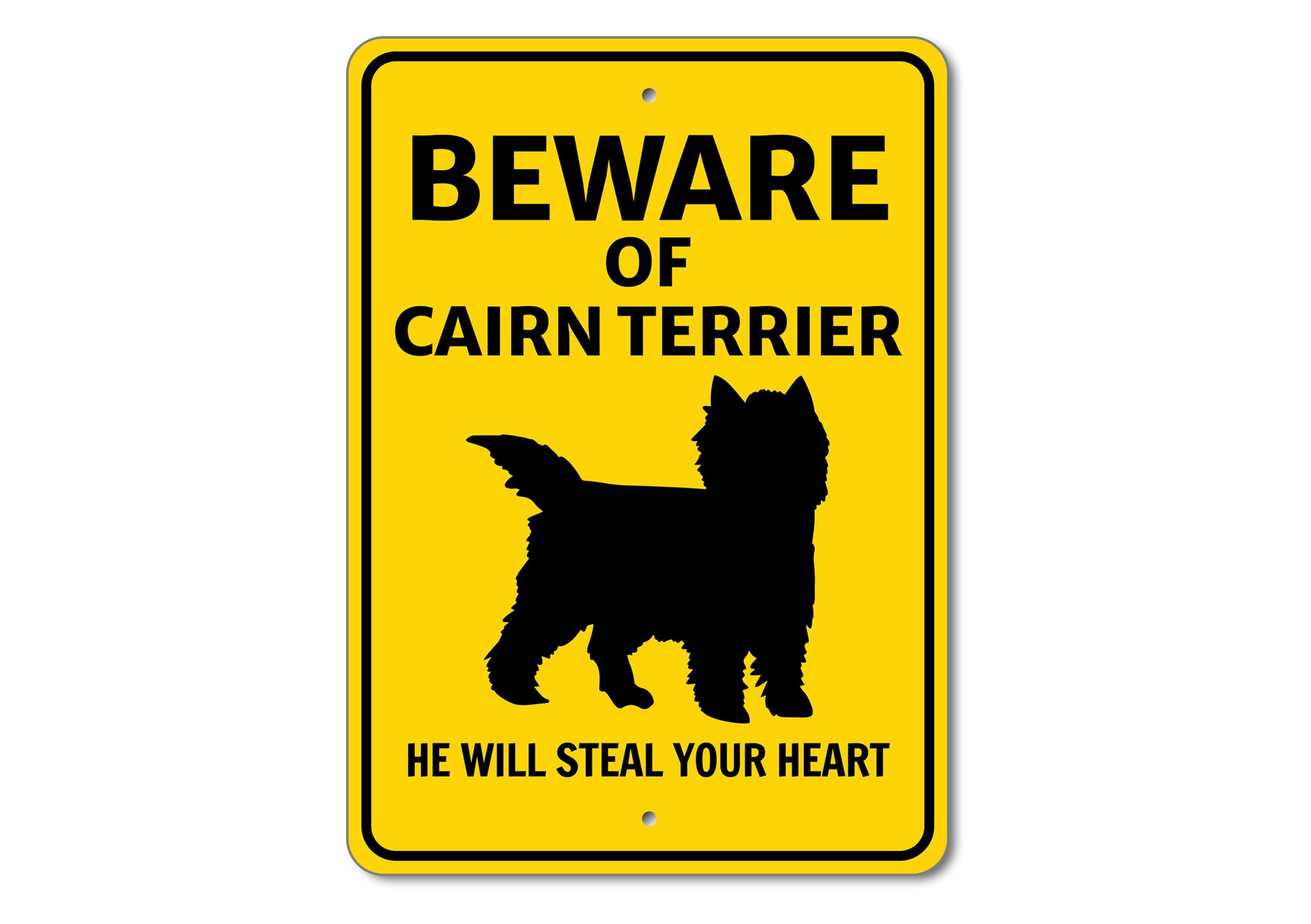 Beware He Will Steal Your Heart K9 Sign - Dog Names Starting with "C"