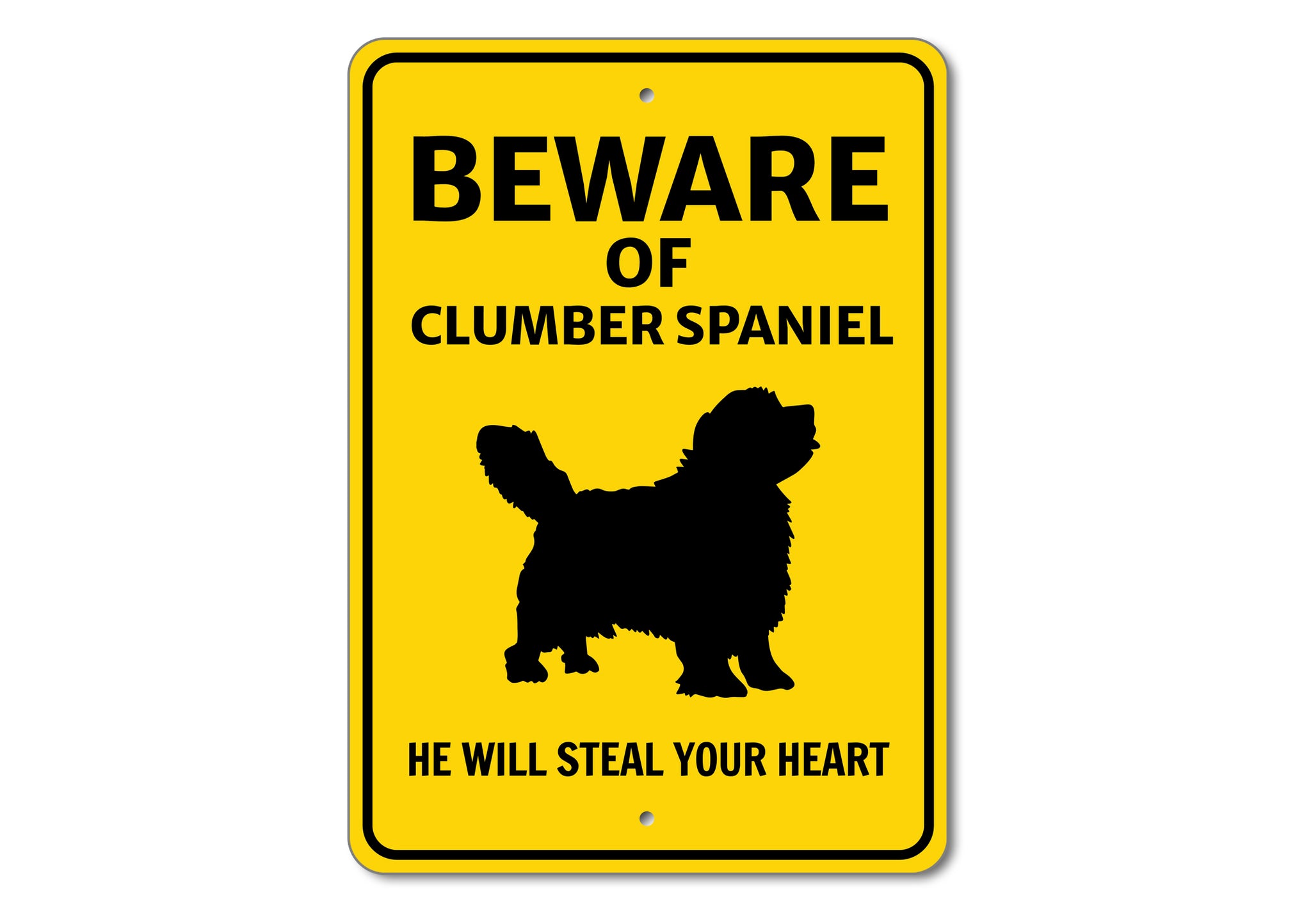 Beware He Will Steal Your Heart K9 Sign - Dog Names Starting with "C"