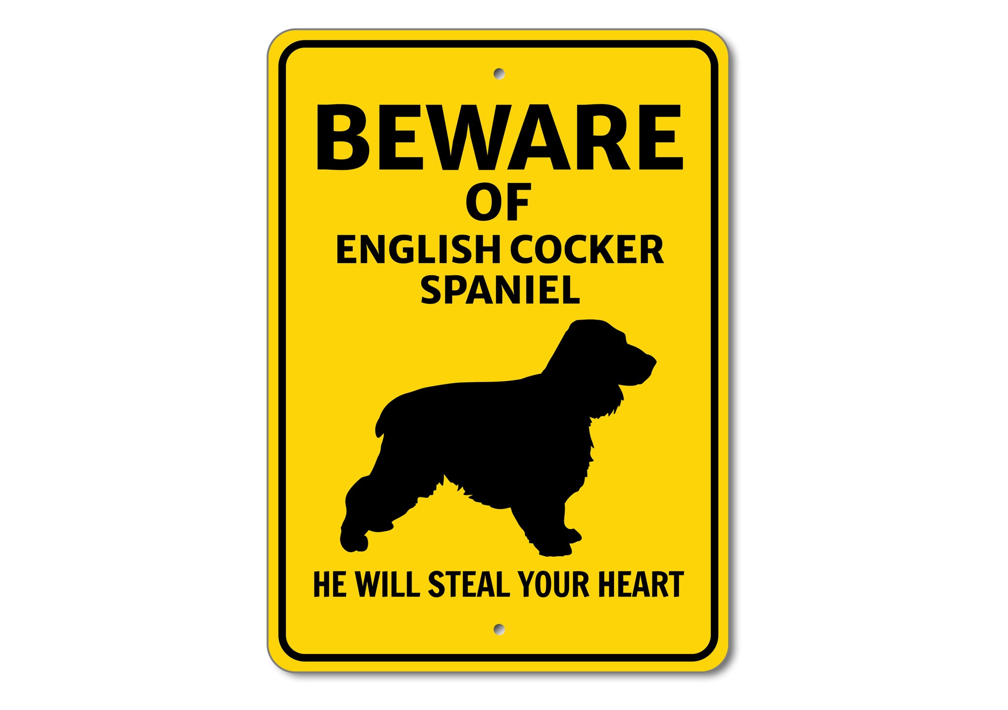 Beware He Will Steal Your Heart K9 Sign - Dog Names Starting with "D, E and F"
