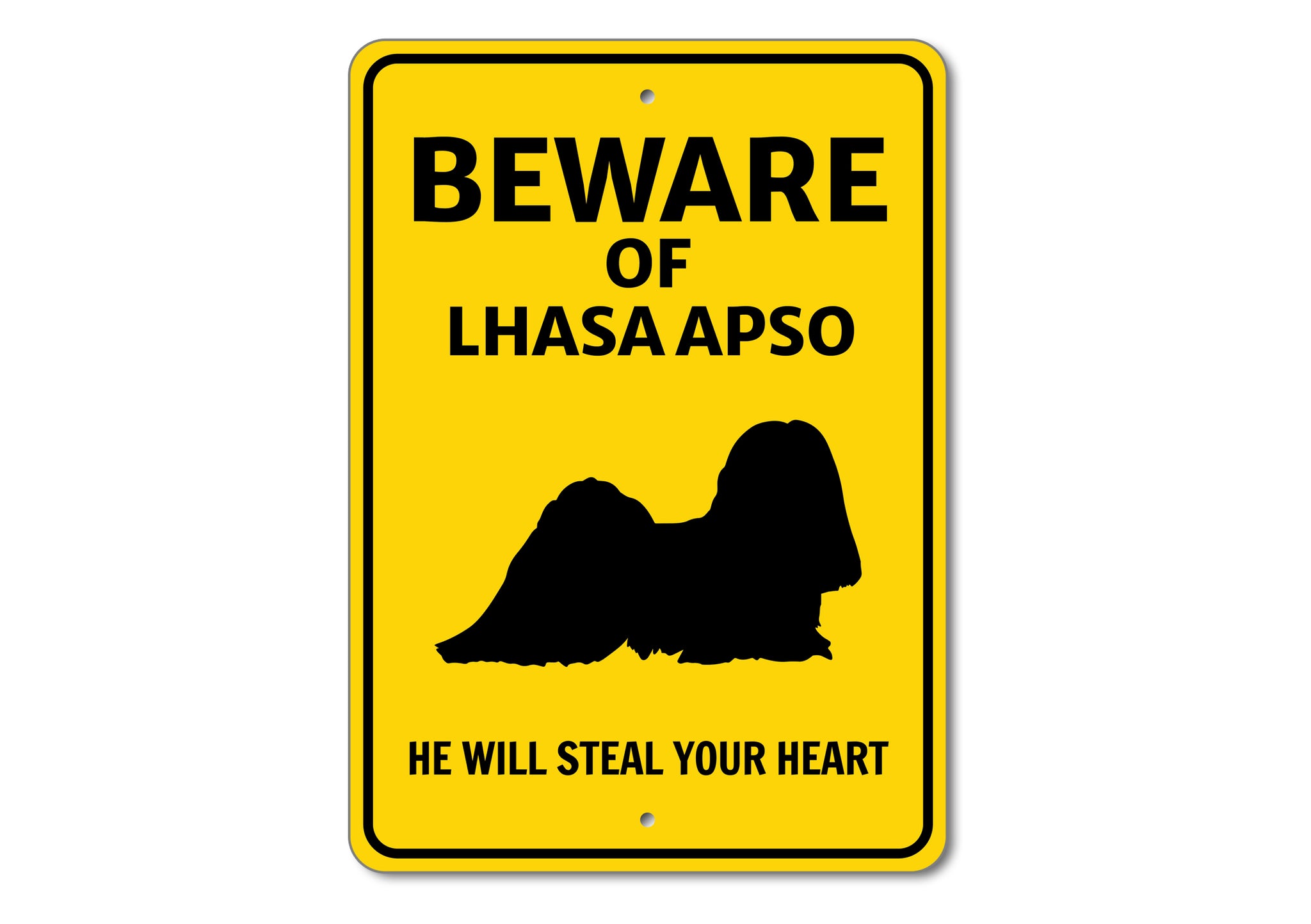 Beware He Will Steal Your Heart K9 Sign - Dog Names Starting with "J, K and L"