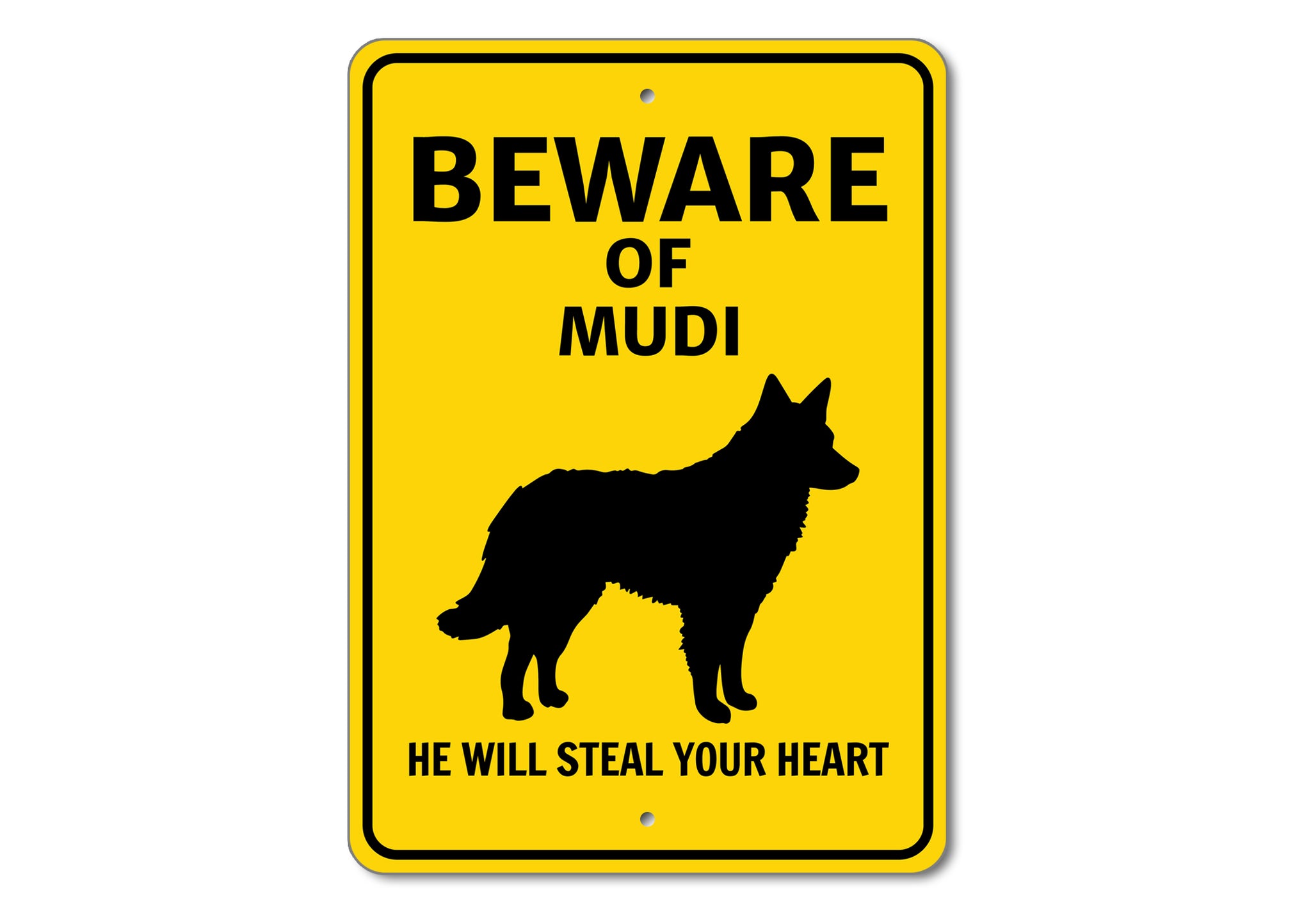 Beware He Will Steal Your Heart K9 Sign - Dog Names Starting with "M, N and O"