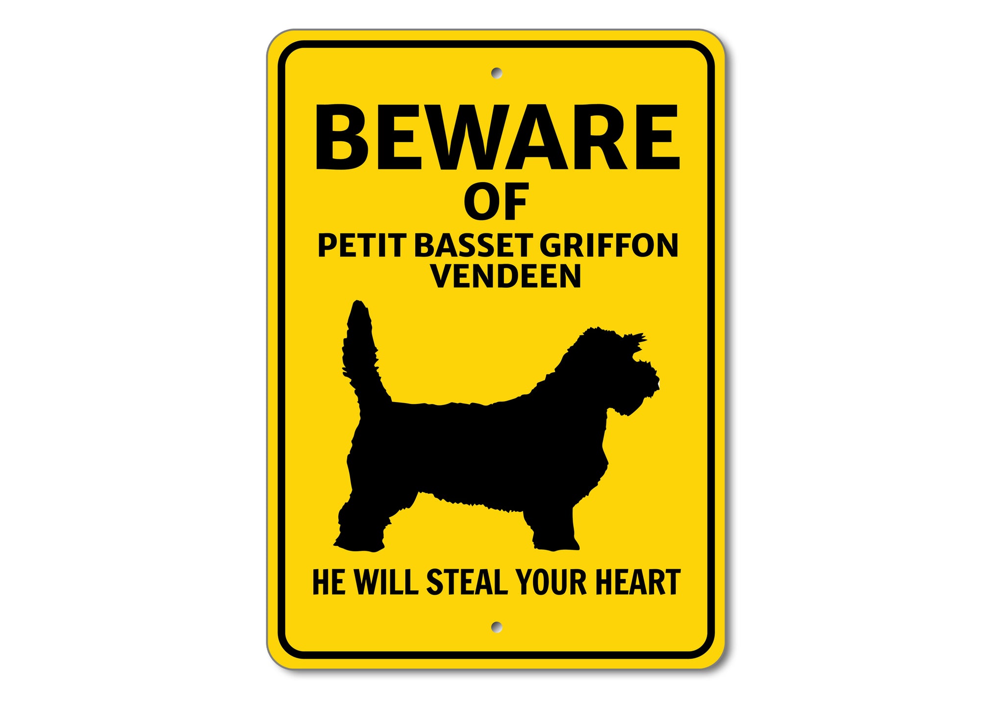 Beware He Will Steal Your Heart K9 Sign - Dog Names Starting with "P and R"