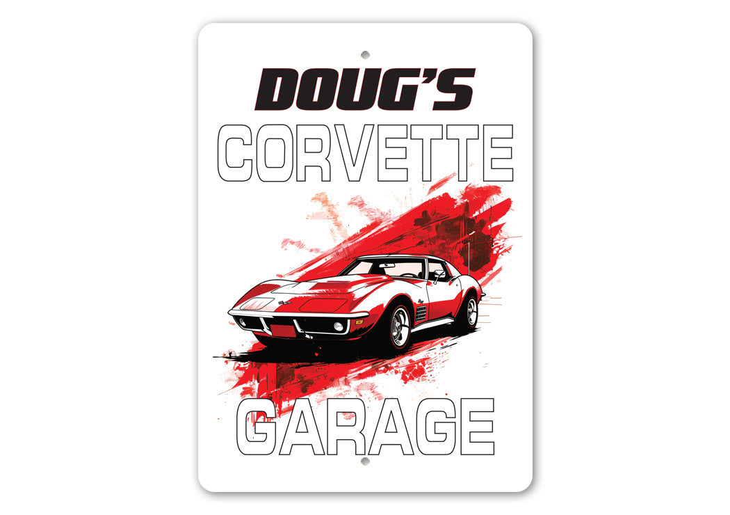 Corvette Garage Classic Sports Car Sign