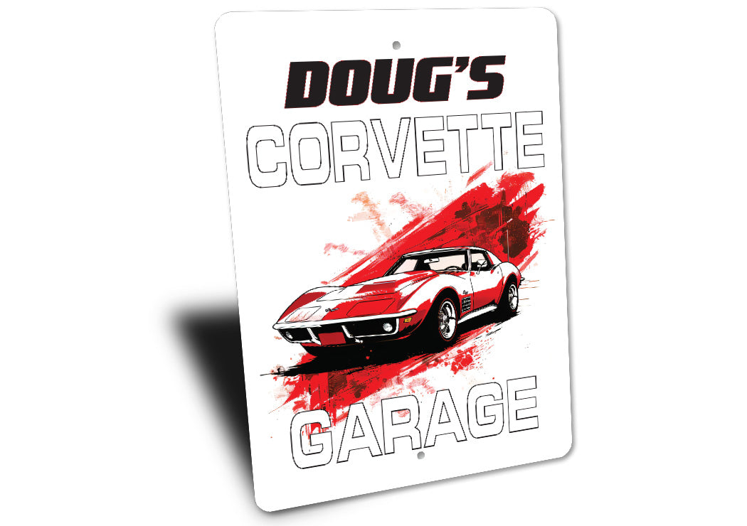 Corvette Garage Classic Sports Car Sign