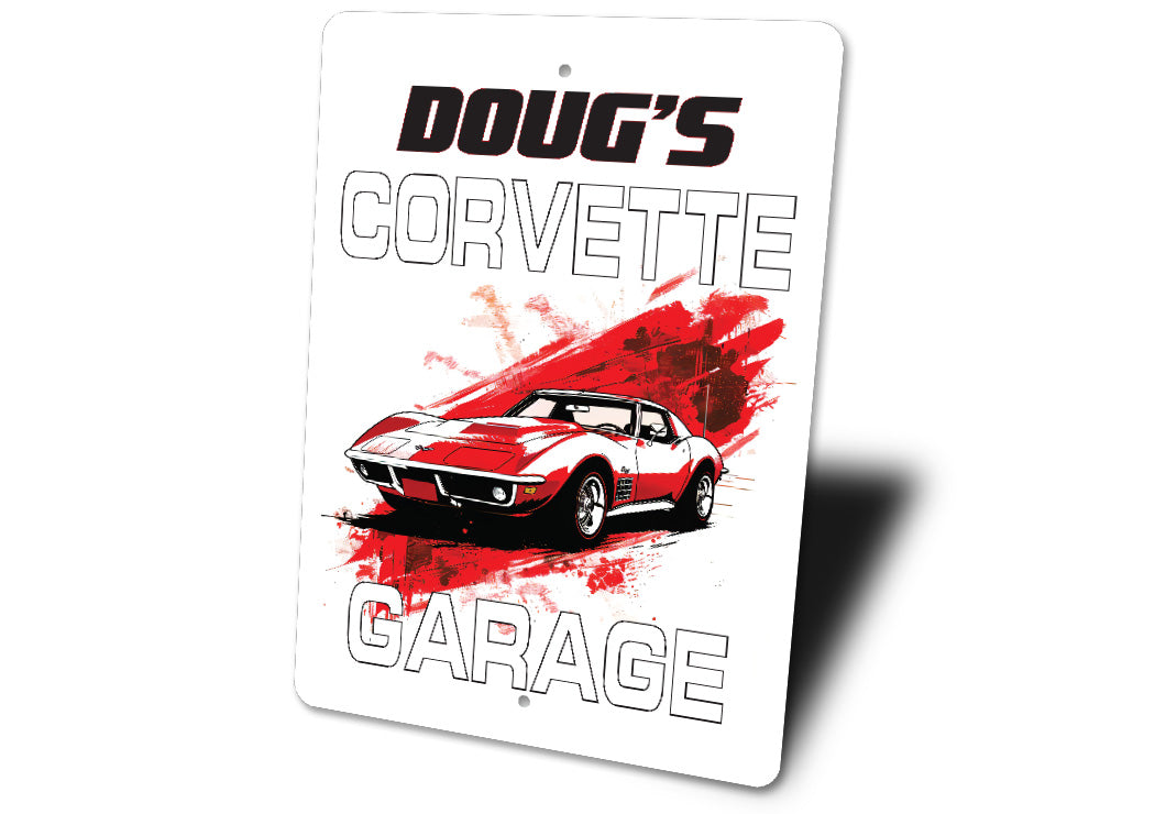 Corvette Garage Classic Sports Car Sign