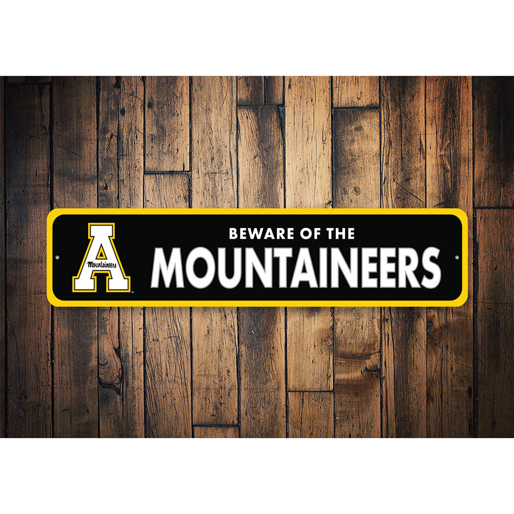 Beware Of The Appalachian Mountaineers Street Sign
