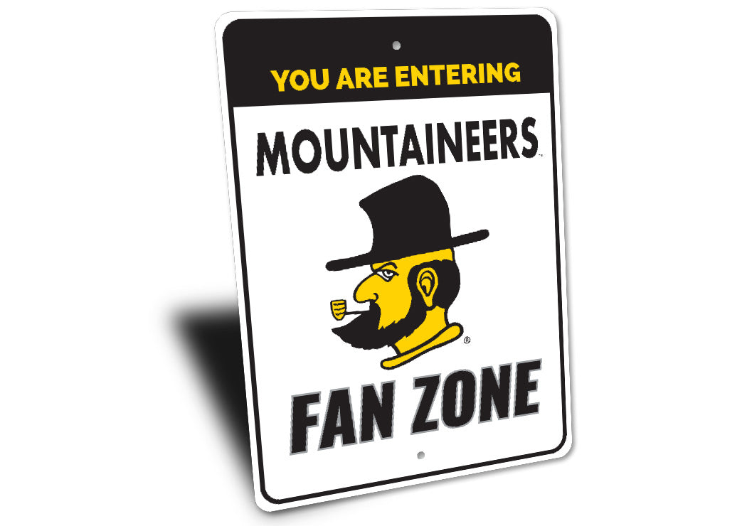 You Are Entering Mountaineers Fan Zone App Athletics Sign