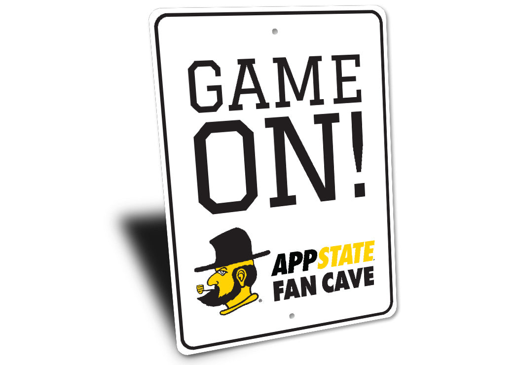 Game On Appstate Fan Cave Appalachian Athletics Sign