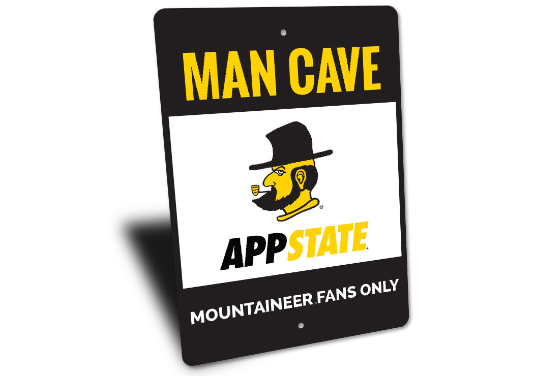 Appalachian State Man Cave Mountaineer Fans Only Sign
