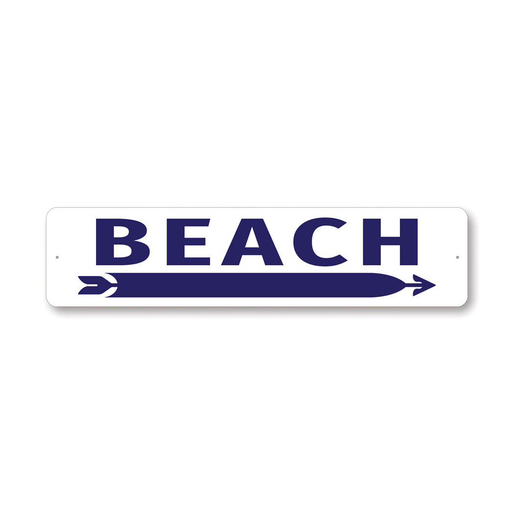 Beach Arrow Surfboard Aluminum Directional Sign