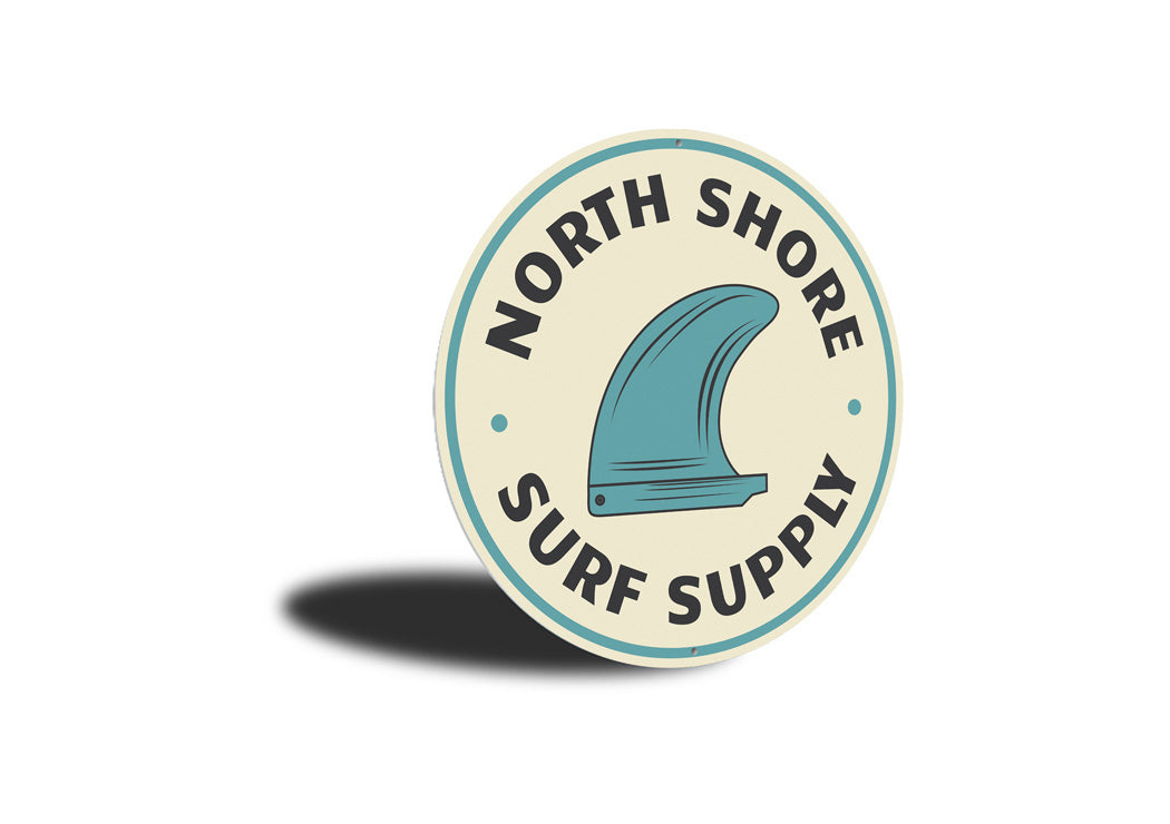 North Shore Surf Supply Circular Decor Sign