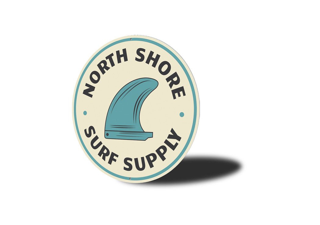 North Shore Surf Supply Circular Decor Sign