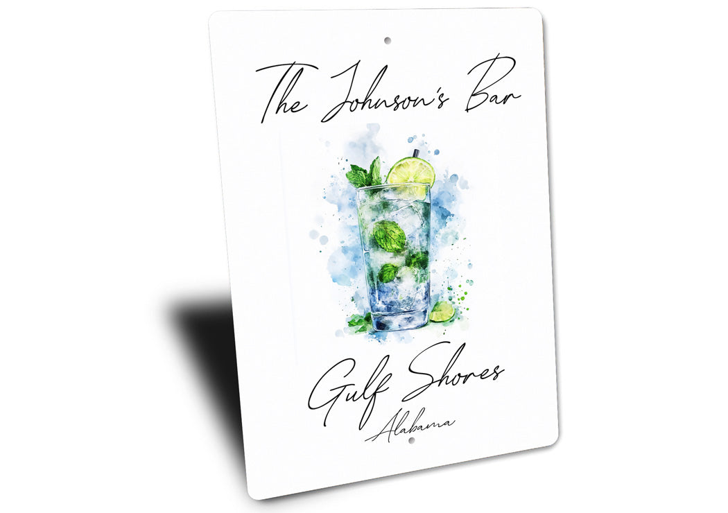 Custom Mojito Bar Personalized Decor Sign