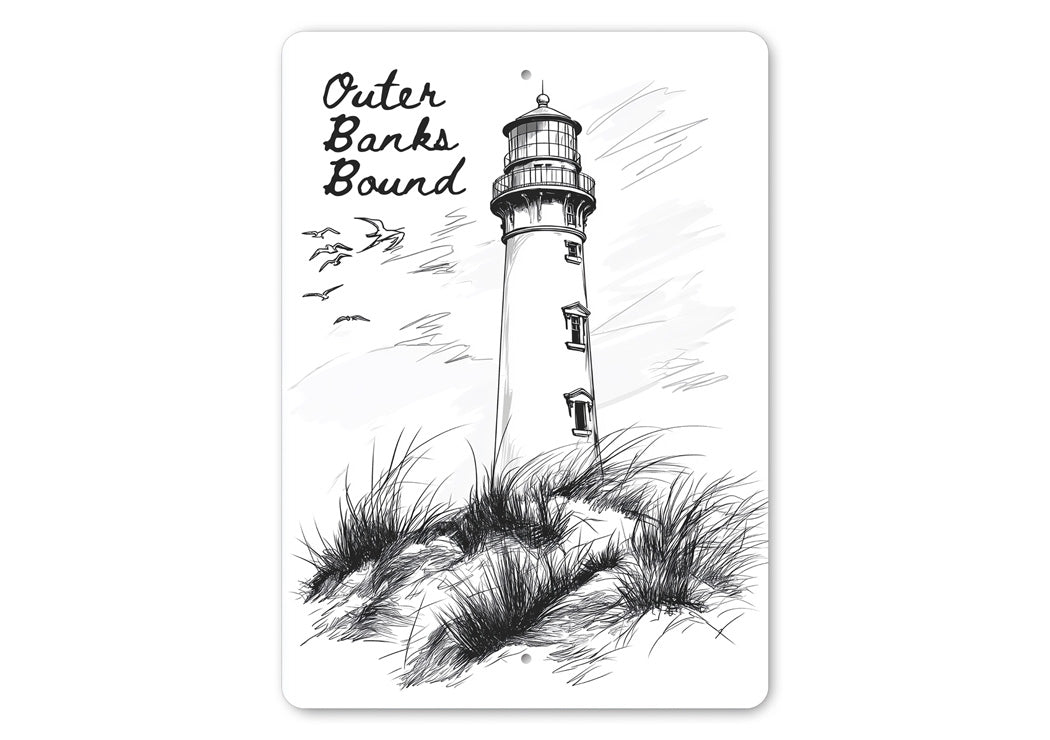 Outer Banks Bound North Carolina Lighthouse Sign