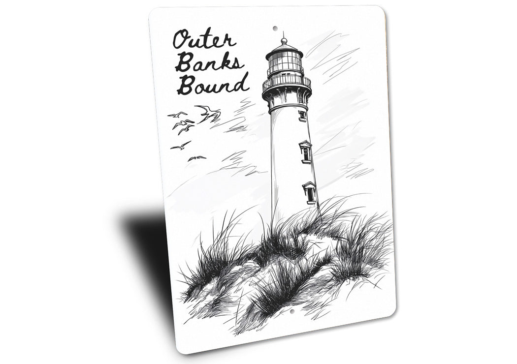 Outer Banks Bound North Carolina Lighthouse Sign