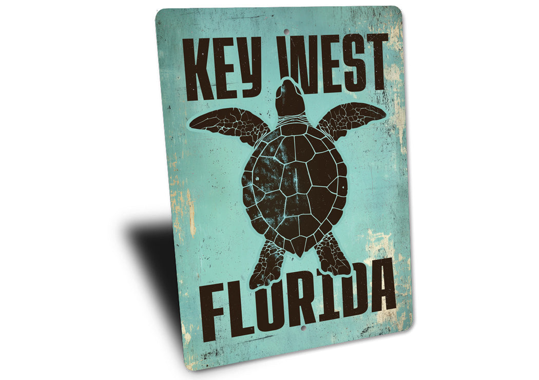 Key West Sea Turtle Rustic Sign
