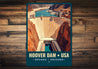 Hoover Dam Nevada Arizona Sign