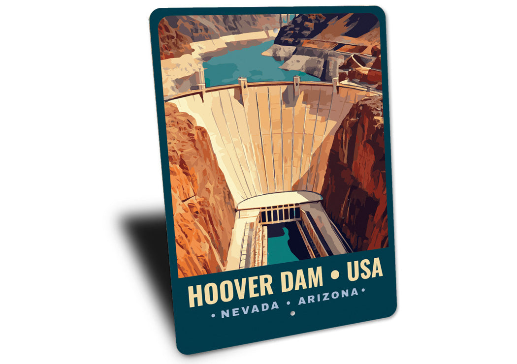 Hoover Dam Nevada Arizona Sign