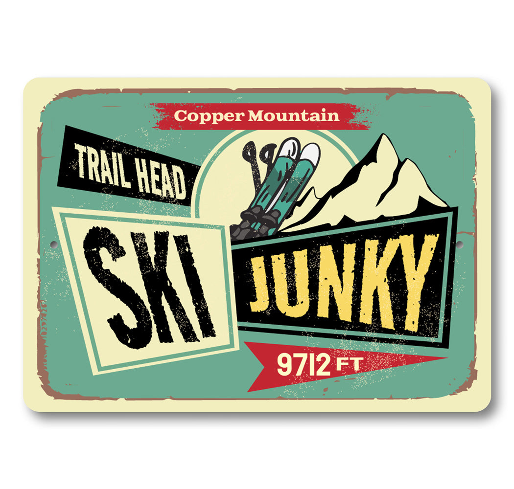 Copper Mountain Trail Head Ski Junky Sign