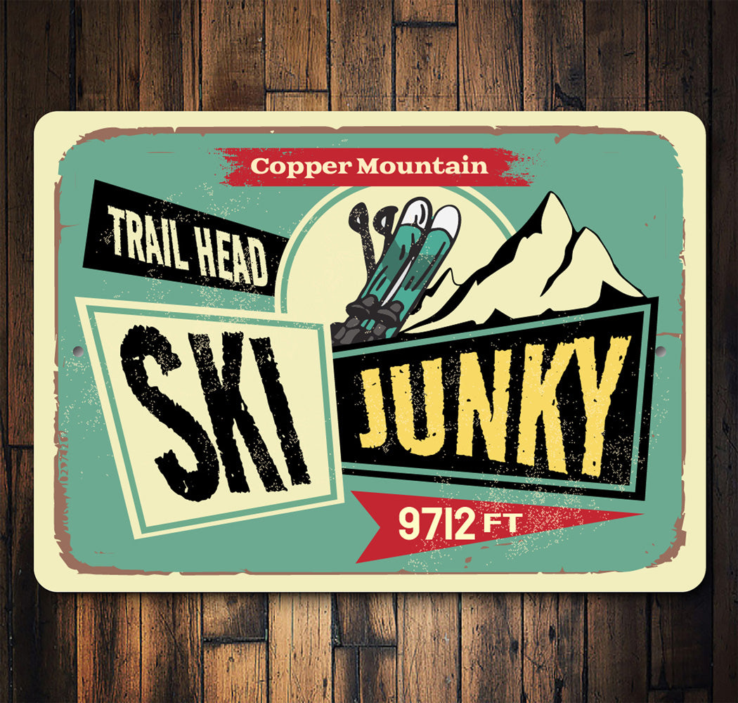 Copper Mountain Trail Head Ski Junky Sign