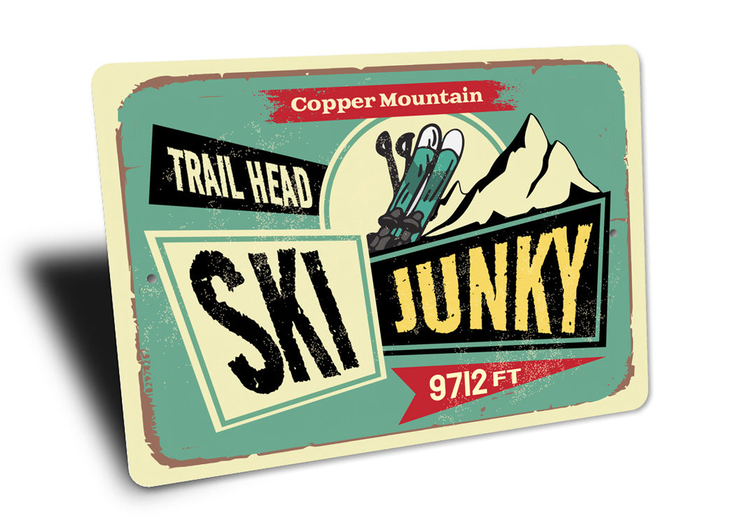 Copper Mountain Trail Head Ski Junky Sign