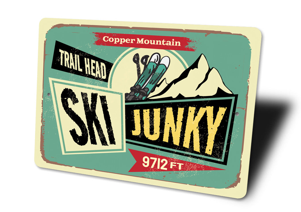 Copper Mountain Trail Head Ski Junky Sign