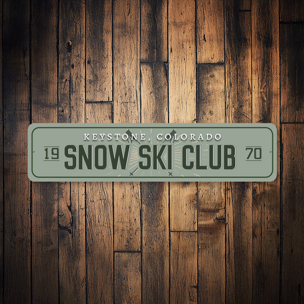 Keystone Colorado Snow Ski Club Sign