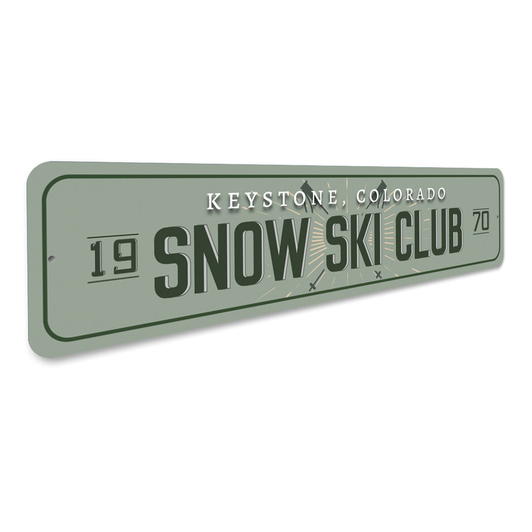 Keystone Colorado Snow Ski Club Sign