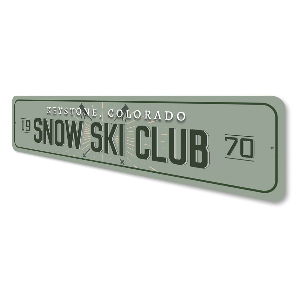 Keystone Colorado Snow Ski Club Sign