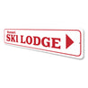Sunset Ski Lodge Arrow Direction Sign