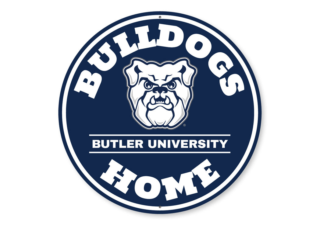 Butler University Bulldogs Home Round Sign